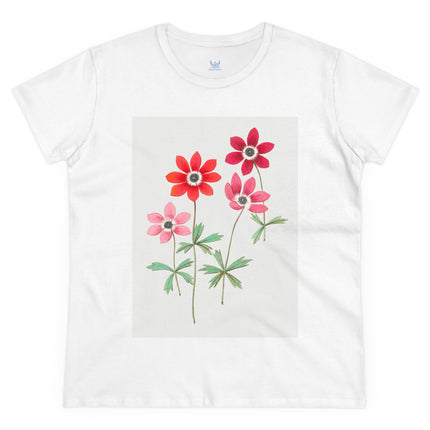 Women's Anemone Print Midweight Cotton Tee