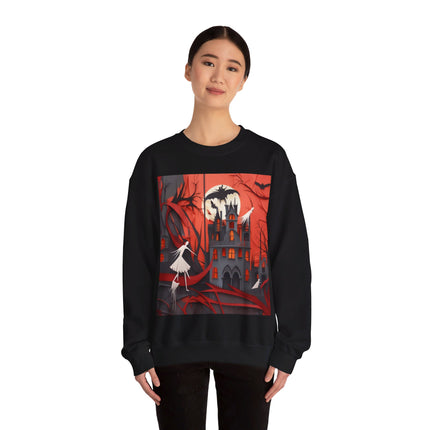 Halloween Night Scene Unisex Heavy Blend™ Crewneck Sweatshirt