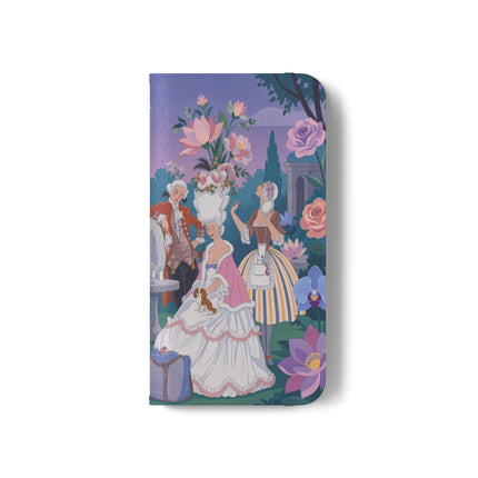 🌸🐶 The Grand Garden Dressing Flip Case – Art Deco Floral Elegance