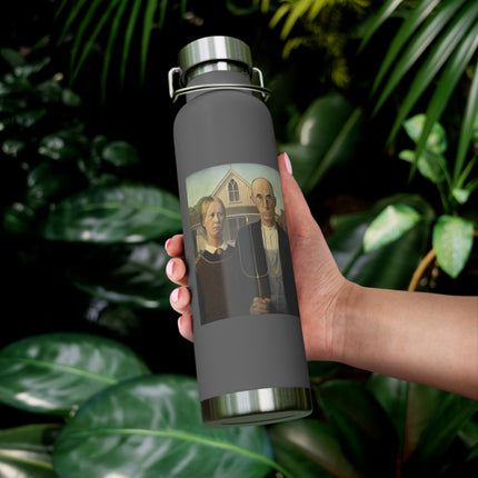 American Gothic by Grant Wood Copper Vacuum Insulated Bottle, 22oz