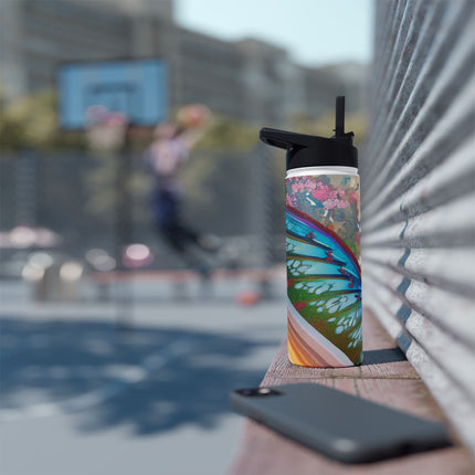 Cyberpunk Chic Stainless Steel Water Bottle