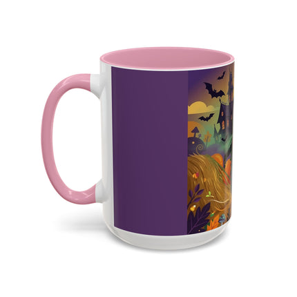 🌙🎃 The Scarecrow Of Haunted Hollow Colorful Mug – Whimsical Halloween Mystery