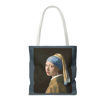 Girl with a Pearl Earring by Johannes Vermeer Tote Bag (AOP)