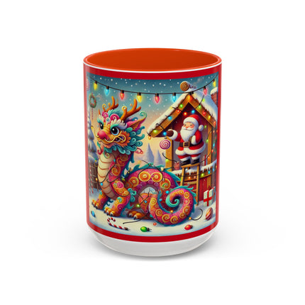 Playful Dragon's Christmas Colorful Mugs (11oz, 15oz)