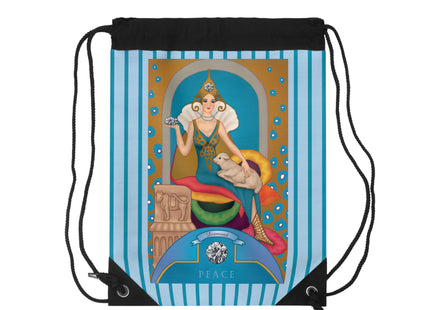 April & Diamond (from the Gem Series) by Sofi Chiostri Drawstring Bag