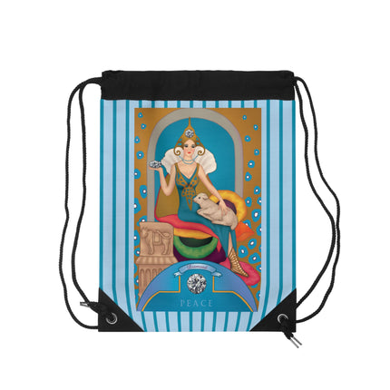 April & Diamond (from the Gem Series) by Sofi Chiostri Drawstring Bag