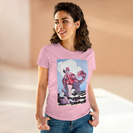 Goddess of the Swirling Sea Midweight Cotton Tee
