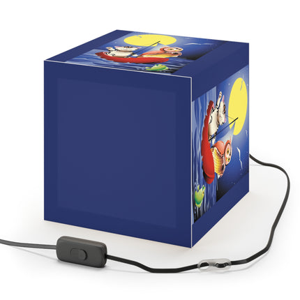 Embarking on a Moonlit Journey Light Cube Lamp