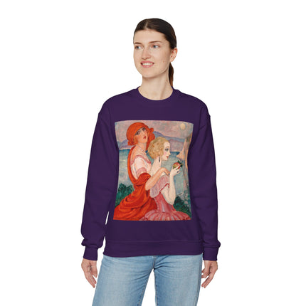 Sur la Route d'Anacapri by Gerda Wegener Heavy Blend™ Crewneck Sweatshirt