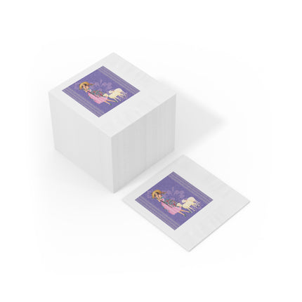 Easter Elegance White Coined Napkins