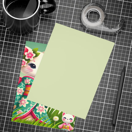 Geisha Kitten and the Dandelion Wish Postcard Bundles (envelopes included) - Bundles of 10, 30, 50 Pieces