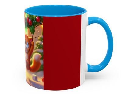 Naughty or Nice Kitten Christmas Colorful Mugs (11oz, 15oz)