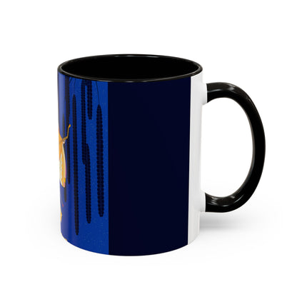 Celestial Melody Colorful Mug (11oz, 15oz) – Musical Grace, Starlit Beauty & Art Deco Elegance