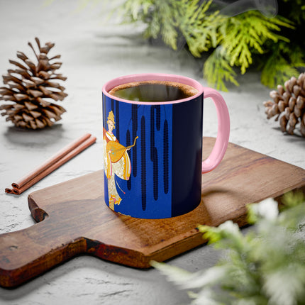 Celestial Melody Colorful Mug (11oz, 15oz) – Musical Grace, Starlit Beauty & Art Deco Elegance