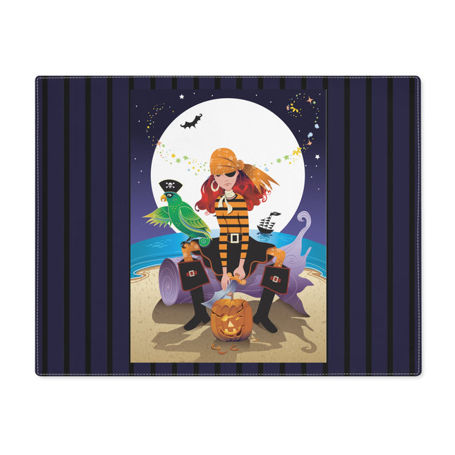 Moonlit Pirate Halloween Placemat, 1pc