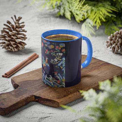 Rank Badge with Mandarin Duck Colorful Mugs, 11oz