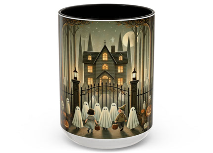 Ghostly Welcome – A Halloween Night Colorful Mugs (11oz, 15oz)