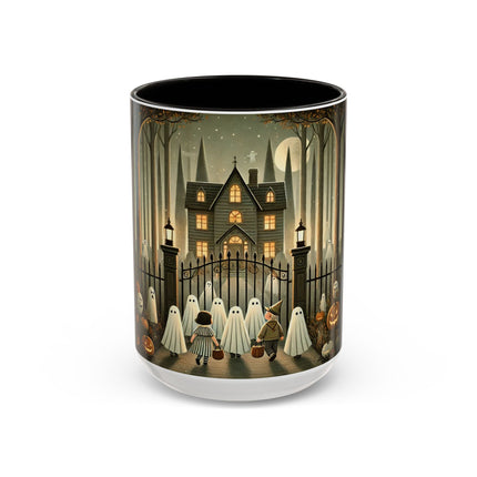 Ghostly Welcome – A Halloween Night Colorful Mugs (11oz, 15oz)
