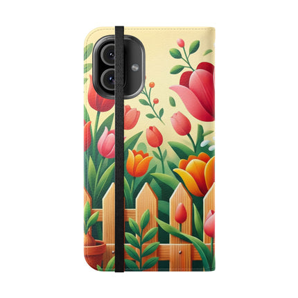 🌷🐦 The Little Garden Tender Flip Case – Sunshine, Care & Storybook Charm