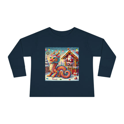 The Playful Dragon's Christmas Toddler Long Sleeve Tee