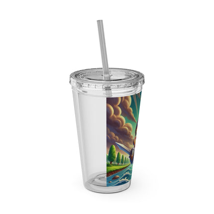 Valiant Duck Sunsplash Tumbler with Straw, 16oz