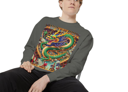 Tibetan Dragon Over Kabuki Duel Sweatshirt