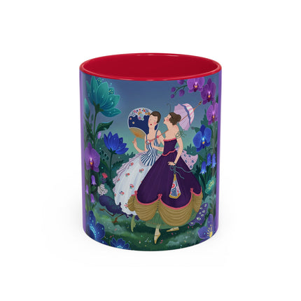 The Ladies Of The Moonlit Garden Colorful Mugs – Art Deco Floral Elegance