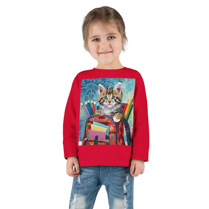 Whiskered Wanderings Toddler Long Sleeve Tee