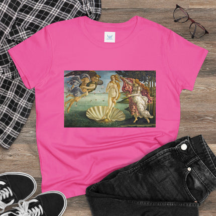 Birth of Venus by Sandro Botticelli Women's Midweight Cotton Tee