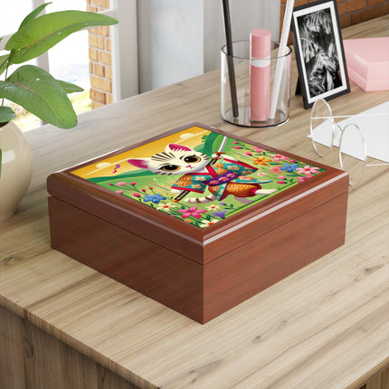 Samurai Kitten Jewelry Box