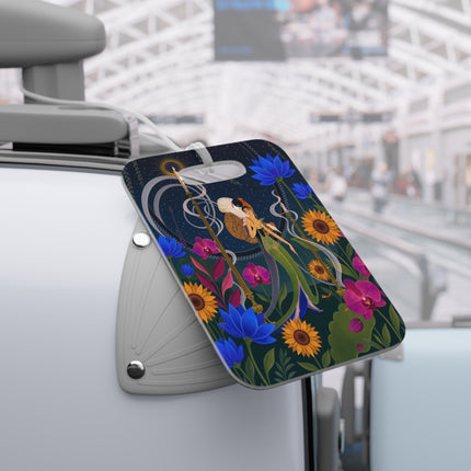 🌙🕯️ The Lady Of The Midnight Garden Luggage Tag – Art Deco Nocturne