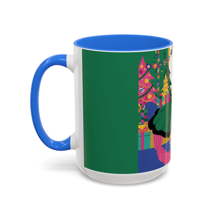 🎄🎁 The Emerald Christmas Belle Colorful Mug – Colorful Holiday Fashion Fantasy