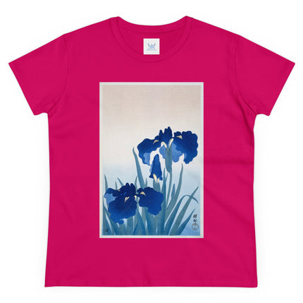 Irises by Ohara Koson Women's Midweight Cotton Tee