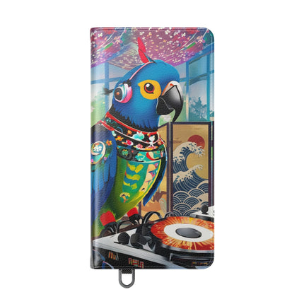 🎧🦜 Parrot DJ Flip Case – Neon Beats & Cyber Groove