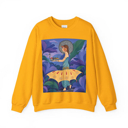 🦋🌿 The Butterfly Garden Offering Crewneck Sweatshirt – Art Deco Botanical Fantasy