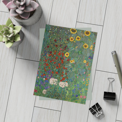 Farm Garden with Sunflowers by Gustav Klimt Postcard Bundles (envelopes included) - Bundles of 10, 30, 50 Pieces