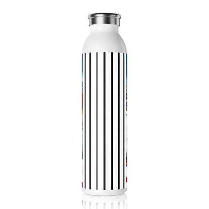 Elegant Winter Woman in Sleigh Slim Water Bottle