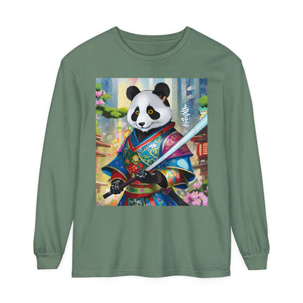 Cyberpunk Samurai Panda Long Sleeve T-Shirt