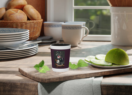 Floral Still Life by Johann Baptist Drechsler Ceramic Shot Glass