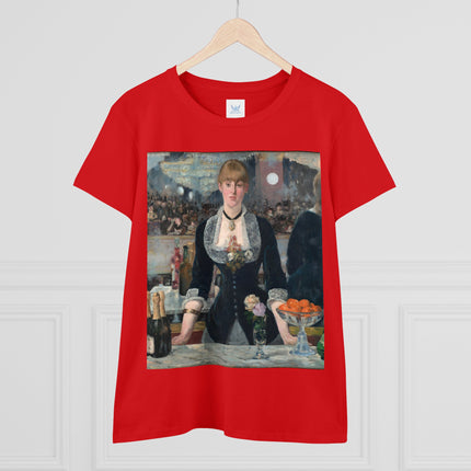 A Bar at the Folies-Bergère by Edouard Manet Women's Midweight Cotton Tee