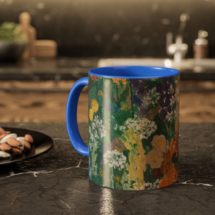 Flowers on the Mountain by August Babberger Colorful Mugs (11oz, 15oz)