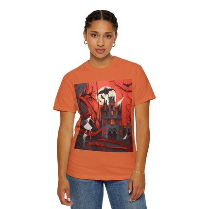 Halloween Night Scene Unisex Garment-Dyed T-shirt