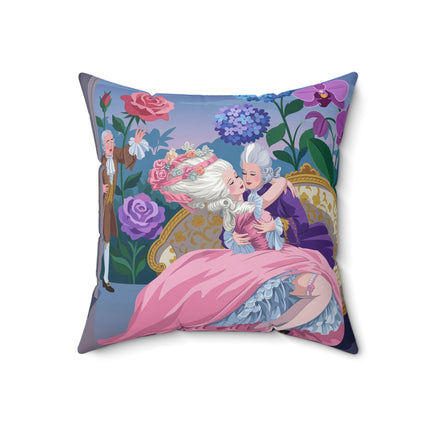 🌹💜 The Secret Embrace Square Pillow – Art Deco Floral Romance