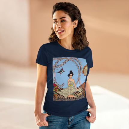 Minuit … ou l’appartement à la mode by George Barbier Women's Midweight Cotton Tee
