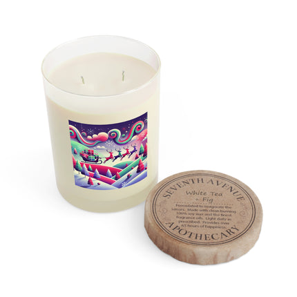 Festive Reindeer Flight Scented Candle - Full Glass, 11oz