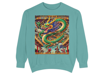 Tibetan Dragon Over Kabuki Duel Sweatshirt