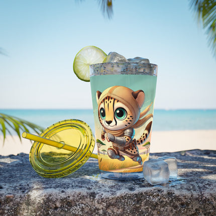 Swift Cheetah Sunsplash Tumbler with Straw, 16oz