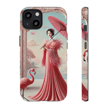 Petals, Porcelain, and Flamingos Phone Cases