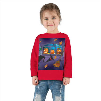 Whimsical Halloween Mischief Toddler Long Sleeve Tee