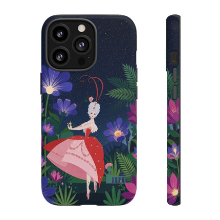 🌺✨ The Lady Of The Starlit Enchanted Garden Phone Case – Art Deco Floral Fantasy